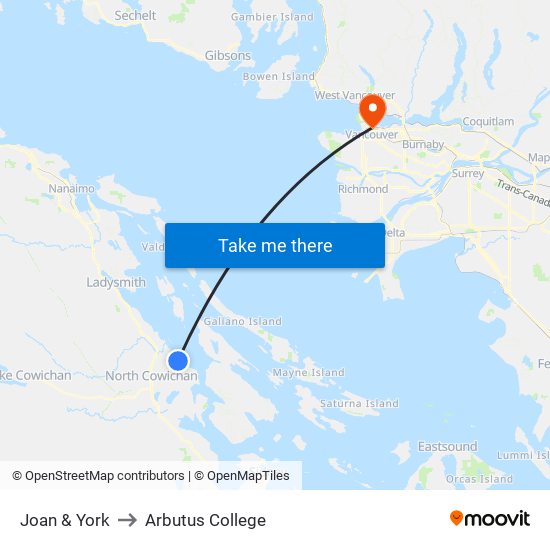 Joan & York to Arbutus College map