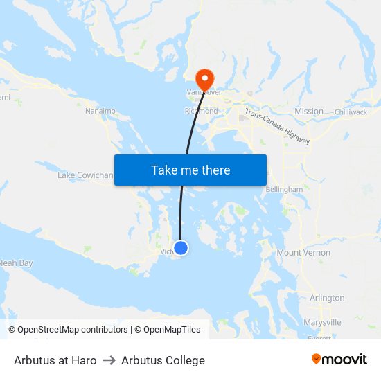Arbutus at Haro to Arbutus College map