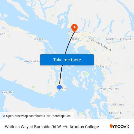 Watkiss Way at Burnside Rd W to Arbutus College map