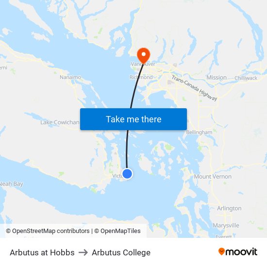 Arbutus at Hobbs to Arbutus College map