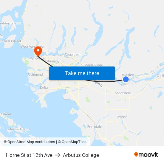 Horne & 12 Av to Arbutus College map