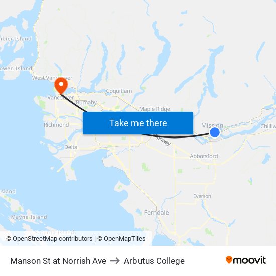 Manson & Norrish to Arbutus College map