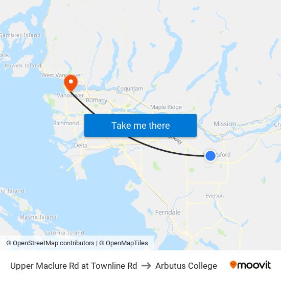 Upper Maclure Rd at Townline Rd to Arbutus College map