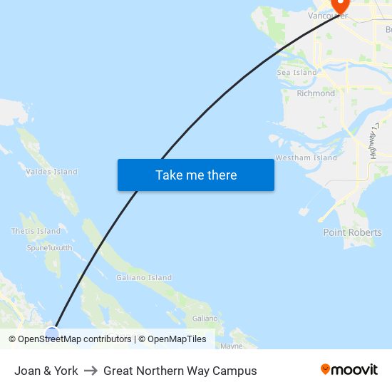 Joan & York to Great Northern Way Campus map