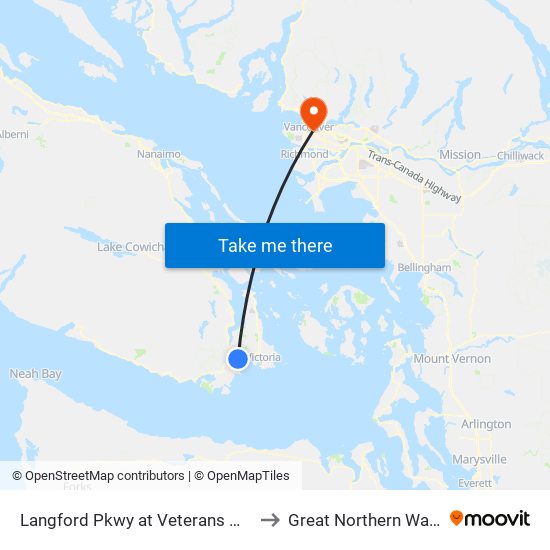 Langford Pkwy at Veterans Memorial Pkwy to Great Northern Way Campus map