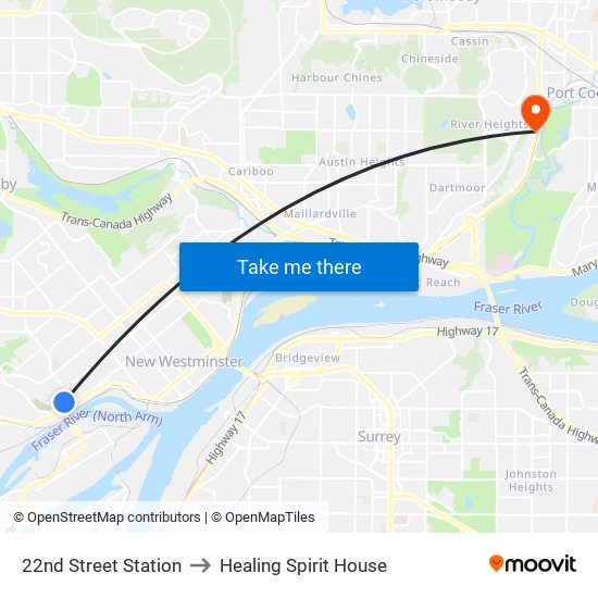 22nd Street Station to Healing Spirit House map