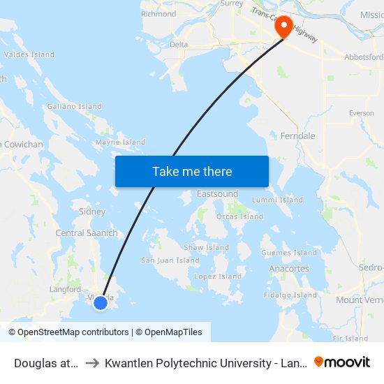 Douglas at View to Kwantlen Polytechnic University - Langley Campus map