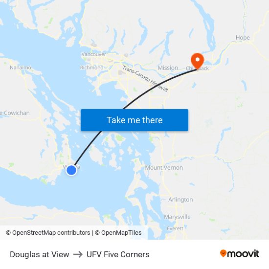 Douglas at View to UFV Five Corners map