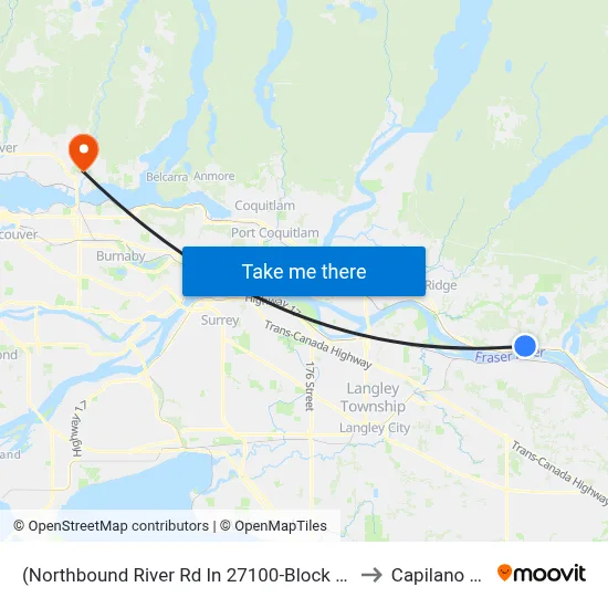(Northbound River Rd In 27100-Block Area) @ 27100 Block (Flag) to Capilano University map