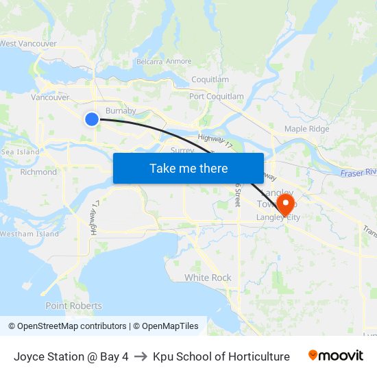 Joyce Station @ Bay 4 to Kpu School of Horticulture map