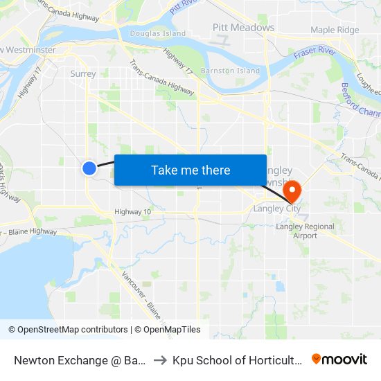 Newton Exchange @ Bay 4 to Kpu School of Horticulture map