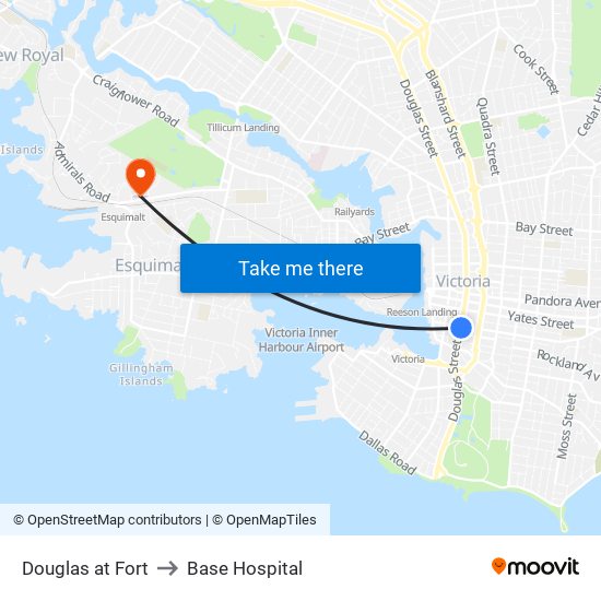 Douglas at Fort to Base Hospital map