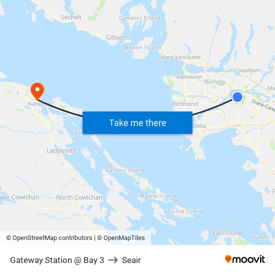 Gateway Station @ Bay 3 to Seair map