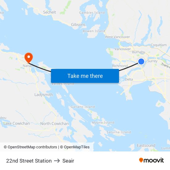 22nd Street Station to Seair map