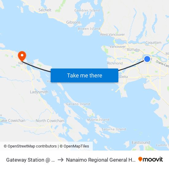 Gateway Station @ Bay 3 to Nanaimo Regional General Hospital map