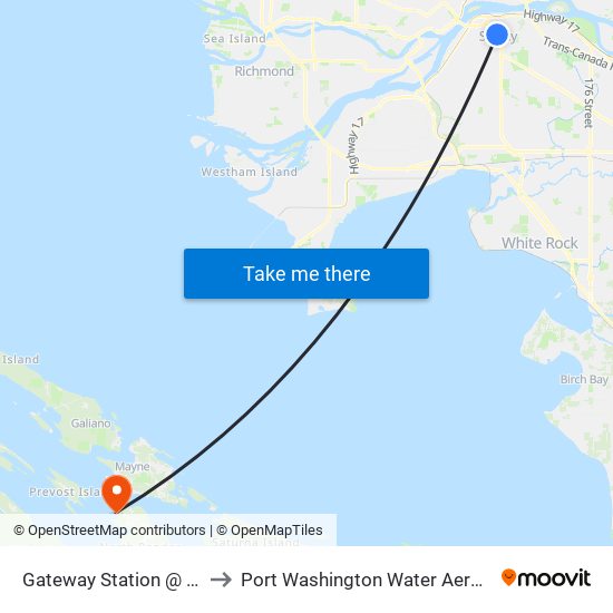 Gateway Station @ Bay 3 to Port Washington Water Aerodrome map