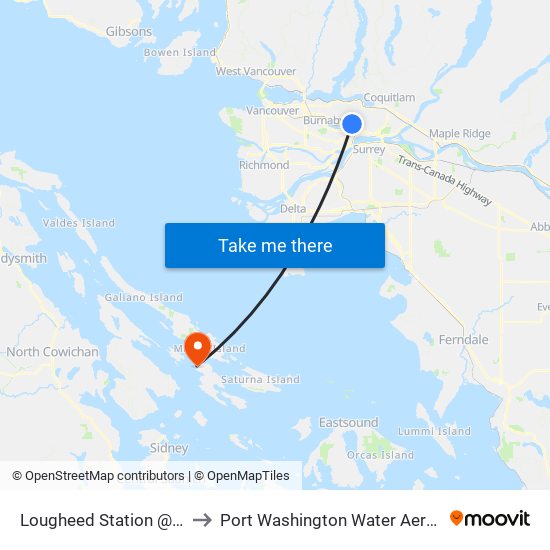 Lougheed Station @ Bay 8 to Port Washington Water Aerodrome map