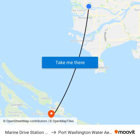 Marine Drive Station @ Bay 1 to Port Washington Water Aerodrome map