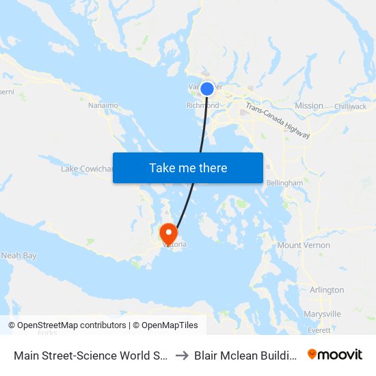 Main Street-Science World Station @ Bay 1 to Blair Mclean Building - Nad97 map