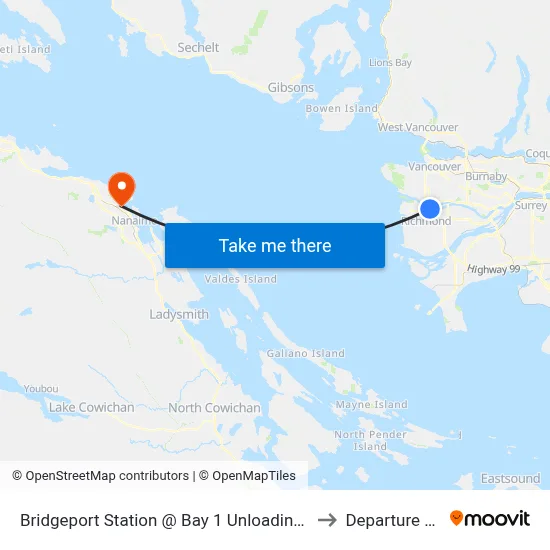 Bridgeport Station @ Bay 1 Unloading Only to Departure Bay map