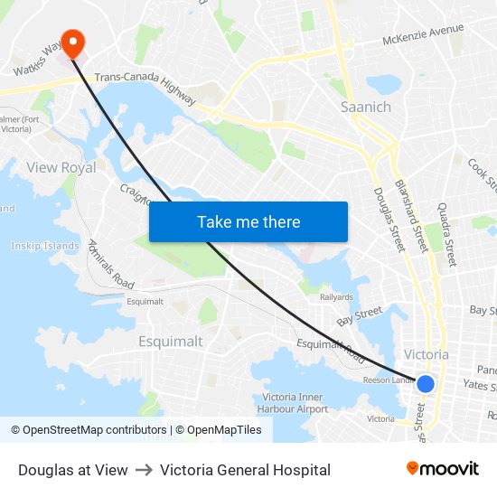 Douglas at View to Victoria General Hospital map