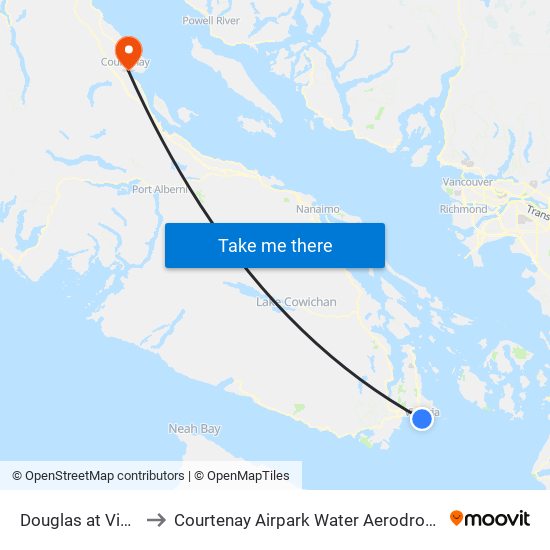 Douglas at View to Courtenay Airpark Water Aerodrome map