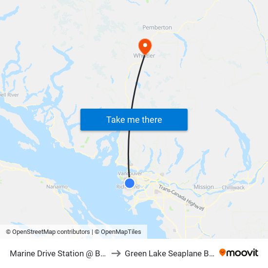 Marine Drive Station @ Bay 1 to Green Lake Seaplane Base map