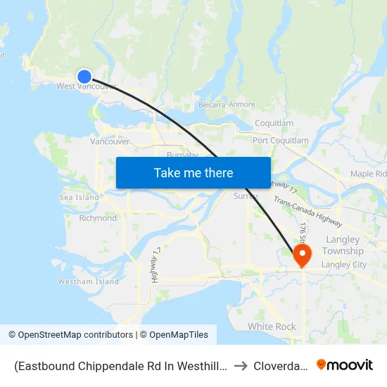 (Eastbound Chippendale Rd In Westhill Dr Area) (Flag) to Cloverdale, BC map