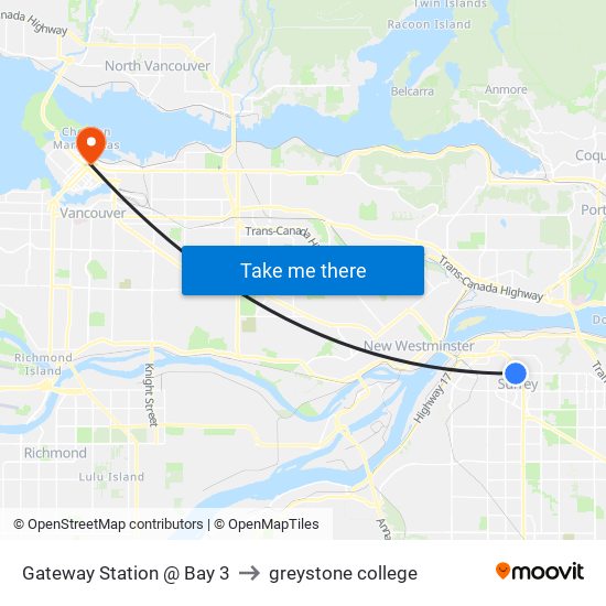 Gateway Station @ Bay 3 to greystone college map