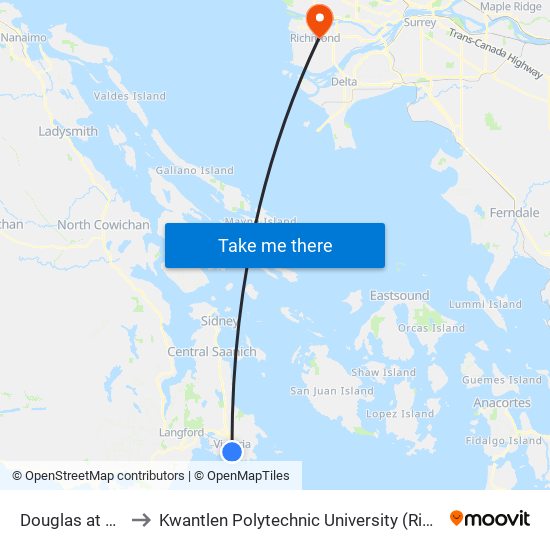 Douglas at View to Kwantlen Polytechnic University (Richmond) map