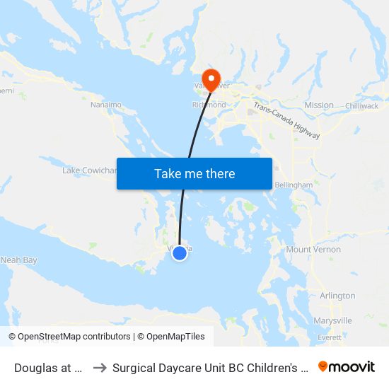 Douglas at View to Surgical Daycare Unit BC Children's Hospital map