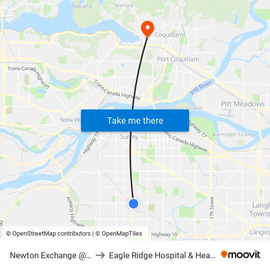 Newton Exchange @ Bay 4 to Eagle Ridge Hospital & Health Care map
