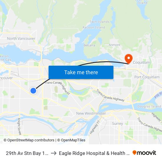 29th Av Stn Bay 1,2,3 to Eagle Ridge Hospital & Health Care map