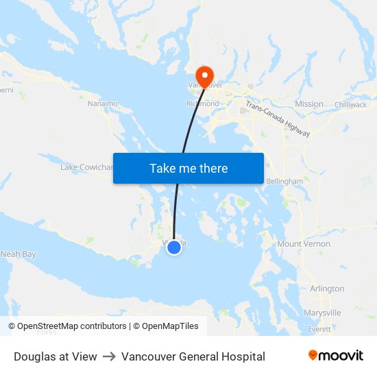 Douglas at View to Vancouver General Hospital map