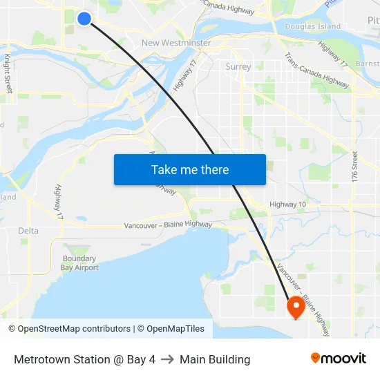 Metrotown Station @ Bay 4 to Main Building map