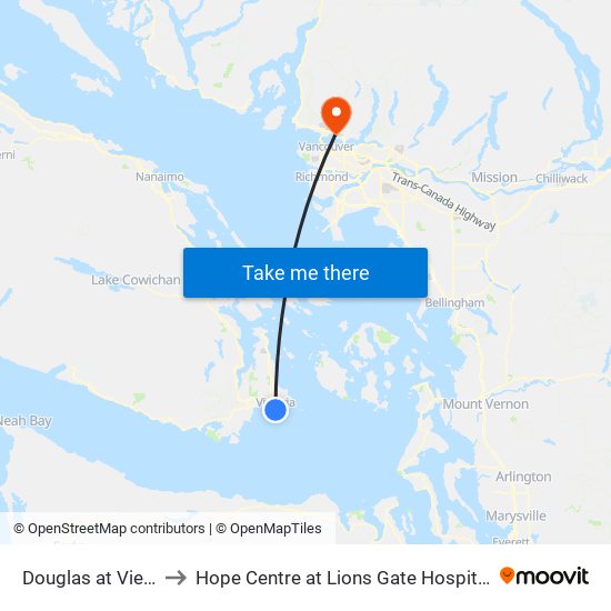 Douglas at View to Hope Centre at Lions Gate Hospital map