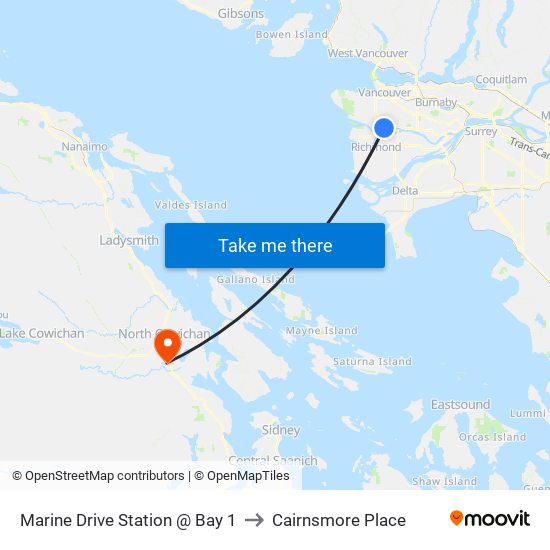 Marine Drive Station @ Bay 1 to Cairnsmore Place map