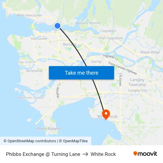 Phibbs Exchange @ Turning Lane to White Rock map
