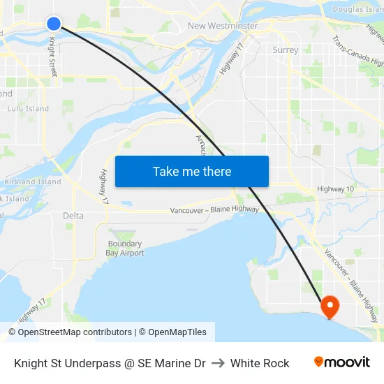 Knight St Underpass @ SE Marine Dr to White Rock map