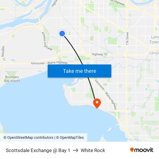 Scottsdale Exchange @ Bay 1 to White Rock map