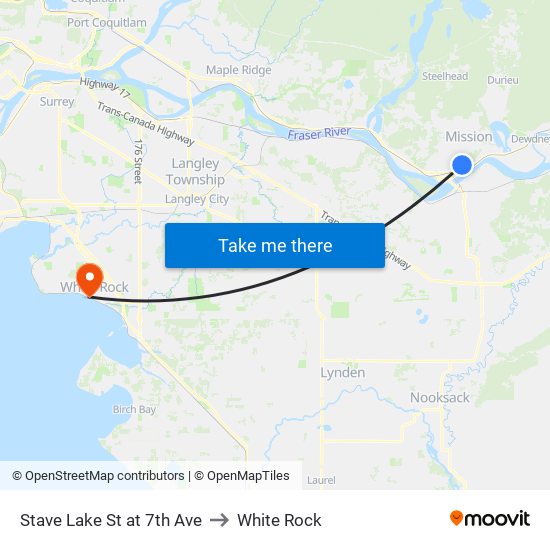 Stave Lk & 7 Av to White Rock map