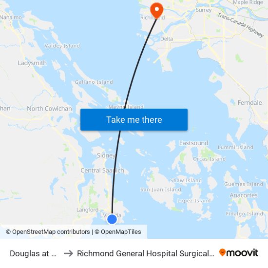 Douglas at View to Richmond General Hospital Surgical Daycare map