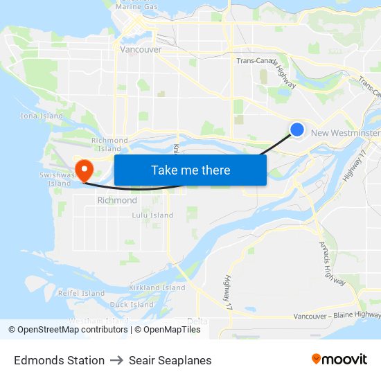 Edmonds Station to Seair Seaplanes map