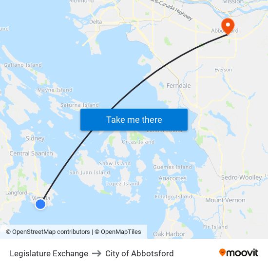 Legislature Exchange to City of Abbotsford map