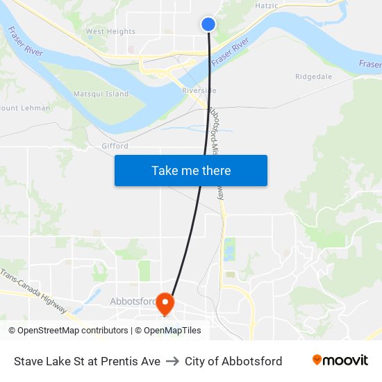 Stave Lk & Prentis to City of Abbotsford map