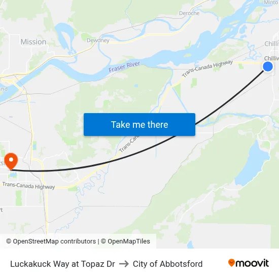 Luckakuck Way at Topaz Dr to City of Abbotsford map