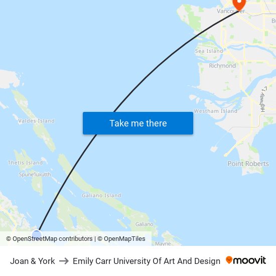 Joan & York to Emily Carr University Of Art And Design map