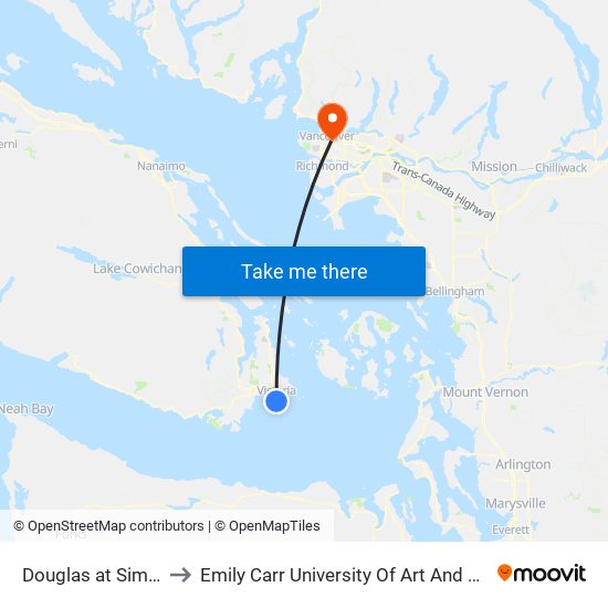 Douglas at Simcoe to Emily Carr University Of Art And Design map