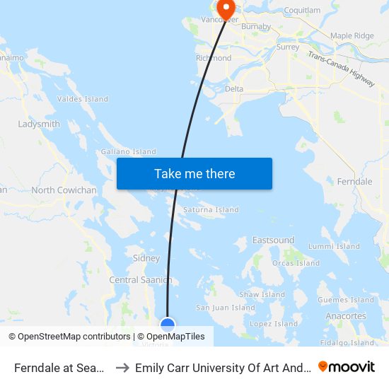 Ferndale at Seawood to Emily Carr University Of Art And Design map