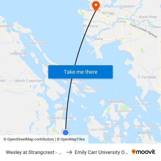 Wesley at Strangcrest - Claremont School to Emily Carr University Of Art And Design map